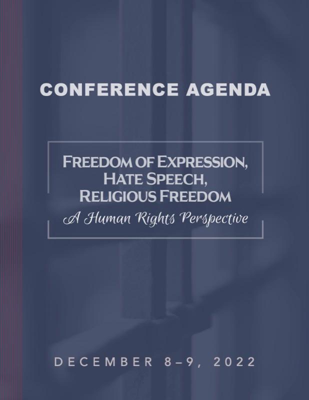 Participation in the Int. Conference on Freedom of Expression, Hate Speech, and Religious Freedom: A Human Rights Perspective